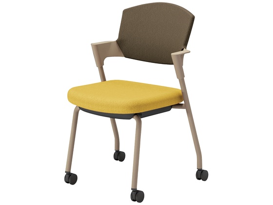 スタッキングチェア 会議イス 中央可鍛工業 MOL-17 4脚SOEI