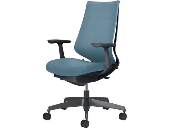 コクヨ チェア デュオラ2 ブラック脚 クッション モンティコラブルーの通販は