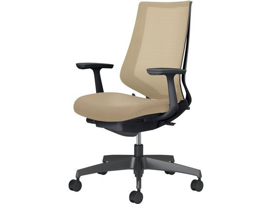コクヨ チェア デュオラ2 ブラック脚 メッシュ ソフトベージュの通販はパソコン・オフィスチェア