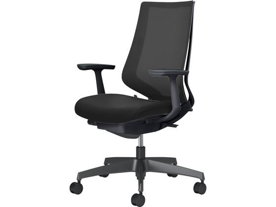 プラス 事務イスM01 KC-NX65SL LG／BK プレラ EVO チェア グレー GY 組立式代引不可 プラス 事務イスM01