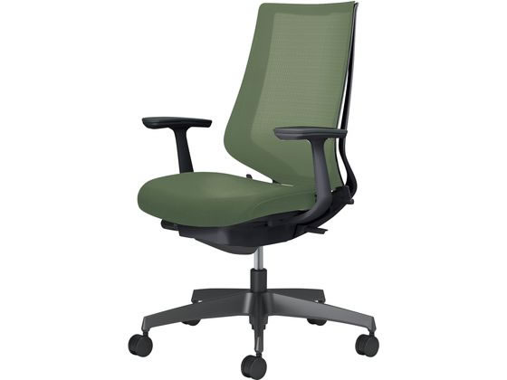 コクヨ チェア デュオラ2 ブラック脚 メッシュ ディープグリーンの通販は