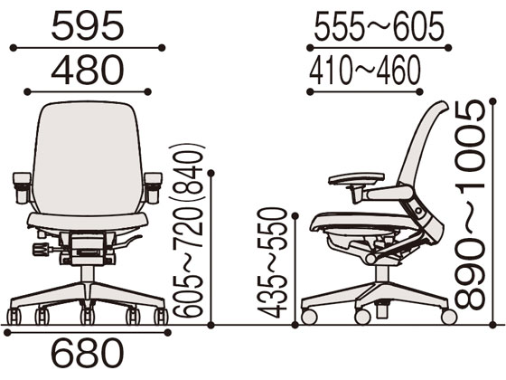 イトーキ ノートチェア ローバック 可動肘 本体ホワイト パーシモンオレンジの通販は