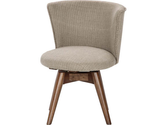 不二貿易 クラム チェア ファブリック アイボリー 95466の通販は