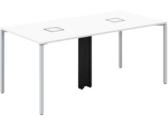 コクヨ ワークフィット カウンター両面 W2400D1200 ホワイト×灰脚 アジャスタの通販は