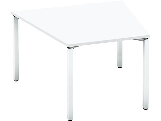 コクヨ ワークフィット 台形 W1220D1185 ホワイト×白脚 アジャスターの通販は 91,202円