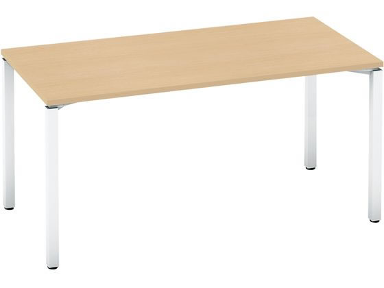 コクヨ ワークフィット 角形 W1500D750 オーク×白脚 アジャスターの通販はテーブル（応接・会議・ロビー）