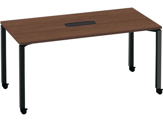 コクヨ ワークフィット 角形 W1500D750 ブラウン×黒脚 キャスターの通販は 52,186円