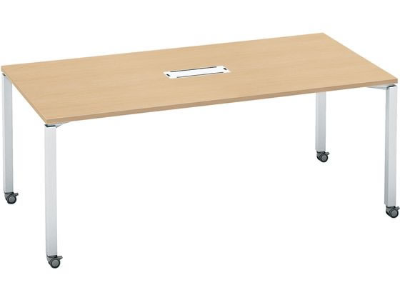 コクヨ/JUTO W1800×D900 スクエア角 オーク 角シルバー アジャスター ミーティング用テーブル ミーティ コクヨ JUTO W1800×D900 スクエア角 オーク 角シルバー アジャスター
