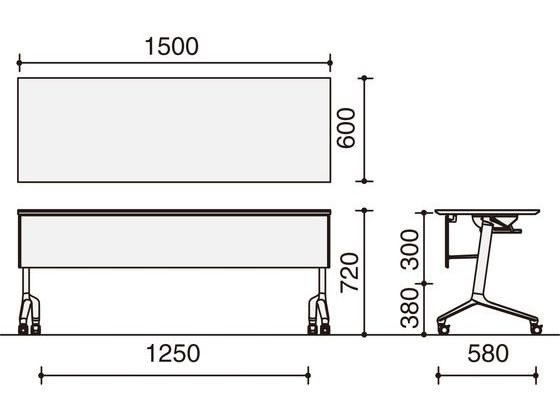 コクヨ コンフェスト スタンダード 棚無パネル付 W1500D600 ウォールナット