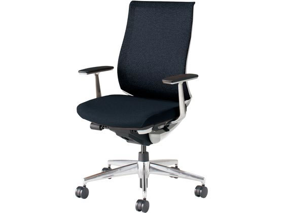 コクヨ ベゼル モデレート アルミ肘 アルミ脚 ブラック Wキャスターの通販は