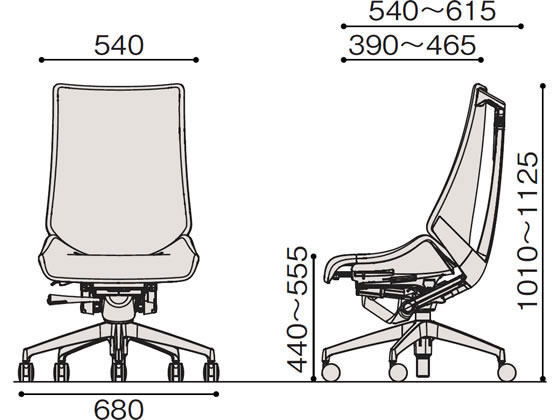 イトーキ アクトチェア 布張ハイ 本体白樹脂脚 肘無Mグリーンの通販は