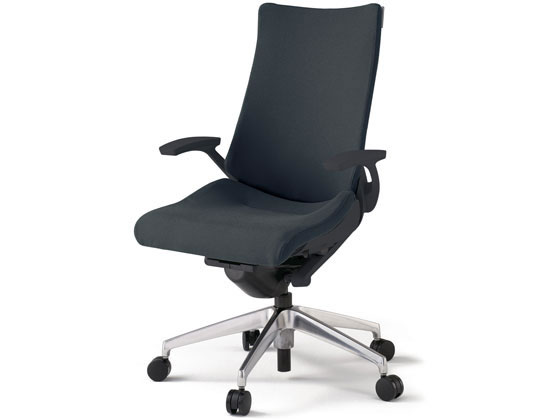 イトーキ アクトチェア 布張ハイ 本体黒アルミ脚 固定肘オフBKの通販は