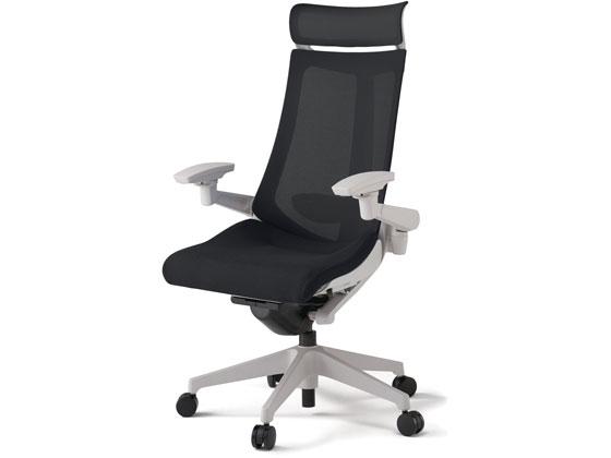 イトーキ アクトチェア メッシュEXハイ 本体灰樹脂脚LS付 可動肘BKの通販は 75,687円