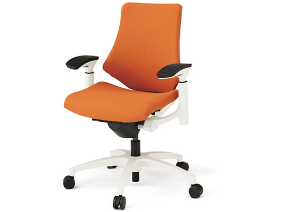 イトーキ エフチェア ハイバック 布張り 固定肘 ハンガー付 ナイロンキャスター 白ベース 白脚 ラズベリーレッド 1脚（メーカー直送） イトーキ エフチェア ハイバック 布張り 固定肘 ハンガー付 ナイロン