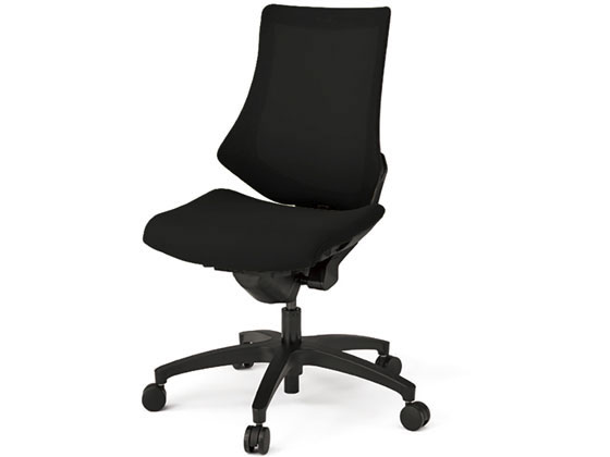 イトーキ エフチェア メッシュ ハイバック 肘無 本体黒 ブラックの通販は