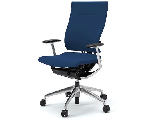 イトーキ スピーナチェア クロス 本体アルミ T型肘 ネイビーの通販は 85,392円