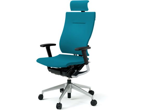 イトーキ スピーナチェア クロス 本体アルミ 可動肘 ブルー 肘付き 可動肘タイプ 布張りチェア オフィス イトーキ スピーナチェア クロス ヘッド付 本体アルミ 可動肘 ブラック