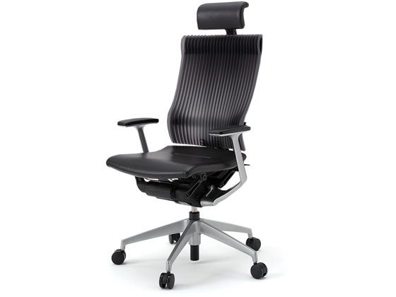 イトーキ スピーナチェア エラストマー ヘッド付 本体シルバー T型肘 グレーの通販は