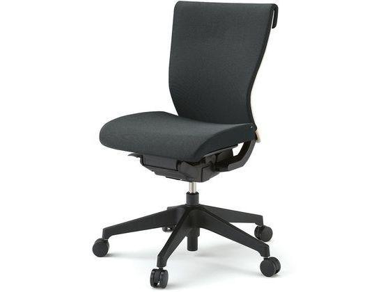 イトーキ コセールチェア ローバック 樹脂脚 肘なしオフブラック背裏ミルキーWHの通販は