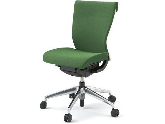 イトーキ コセールチェア ローバック アルミ脚 肘なしアイビーGR 背裏ミルキーWHの通販は 52,075円