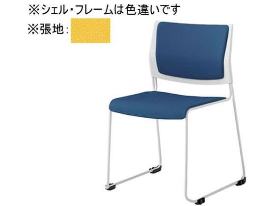 オカムラ ケッテ チェア 背座パッド シルバーフレーム ブラックシェル イエローの通販は