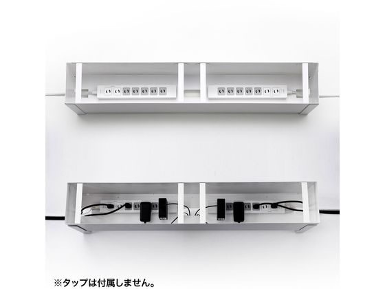 サンワサプライ ケーブル&タップ収納ボックス CB-BOXS9Wの通販は