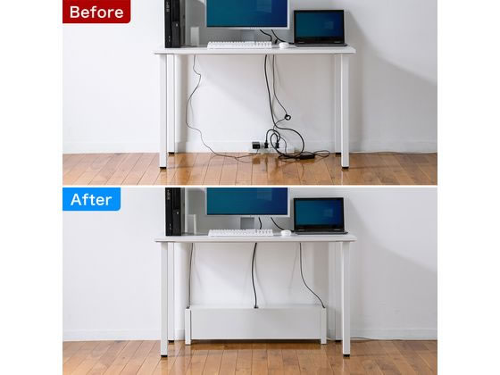 サンワサプライ ケーブル&タップ収納ボックス CB-BOXS9Wの通販は