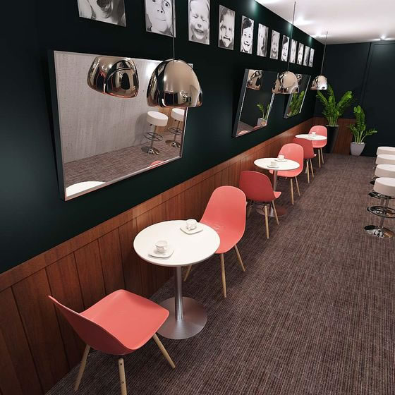 Y2K カフェテーブル 60cm丸 ステンレス丸脚 ホワイト CTTR-60R-WHの通販は