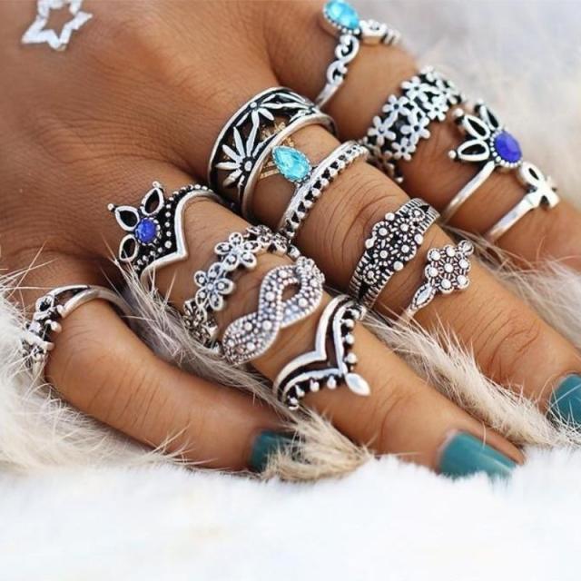 送料無料 指輪 リング レディース メンズ ユニセックス まとめて 13点セット 指輪セット ファランジリング シルバー お洒落 爽やか 格安の通販はau Pay マーケット Favorite