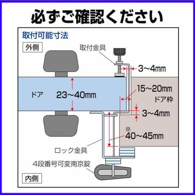 ガードロック 徘徊防止ロック ひとりで出掛けないで No.610の通販はau PAY マーケット - 山下金物オンラインショップ