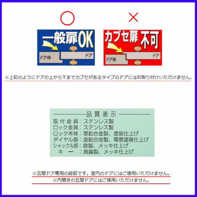 ガードロック 徘徊防止ロック ひとりで出掛けないで No.610の通販はau PAY マーケット - 山下金物オンラインショップ