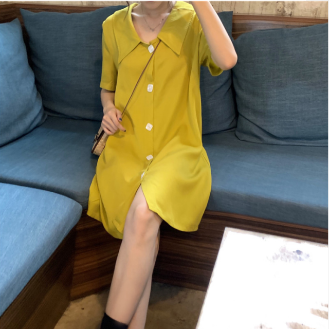 人気モデル 売れ筋商品 レトロ ワンピース シャツカラー シャツワンピース 半袖 Iライン ひざ丈 フェミニン レトロワンピース ガーリー の通販はau Pay マーケット ベースキャンプ