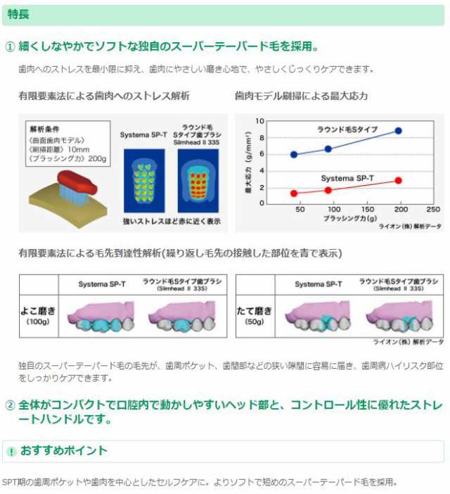 ライオン システマ SP-T歯ブラシ 1本（色はおまかせ） メール便12本までOK! の通販はau PAY マーケット - プロマ歯科商店