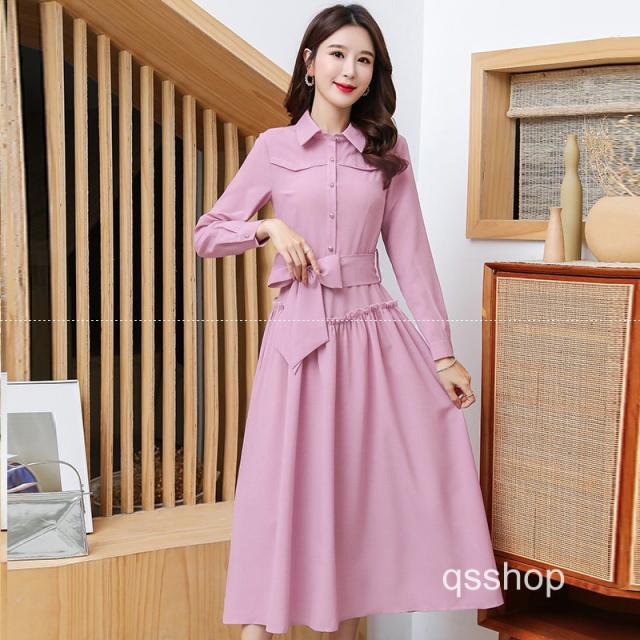 レディース 春秋 長袖 ロング ワンピース シルエット 細身 流行 大人気 ワンピースの通販はau Pay マーケット Qsshop