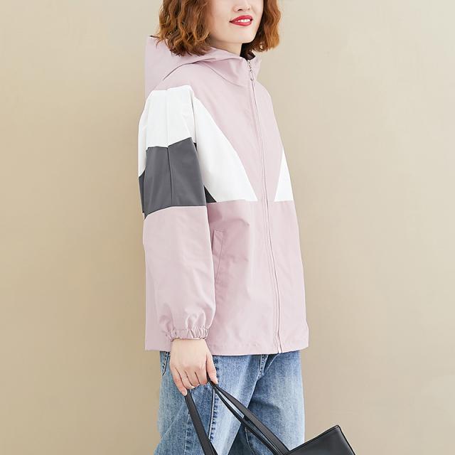 マウンテンパーカー レディース 春 ウィンドブレーカー 大きいサイズ ショート丈 無地 フード付 ゆったり 大人可愛い カジュアル お出かの通販はau Pay マーケット Like Home