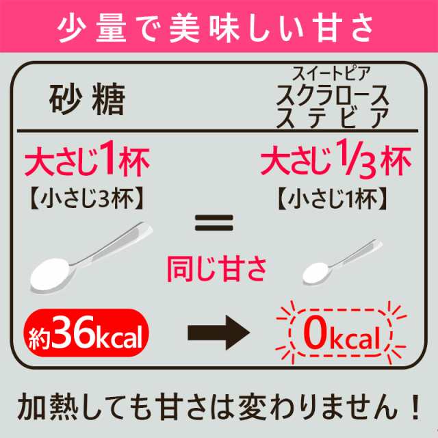 スイートピア バラエティセット 800g×3 （スクラロース ステビア ラカンカ 各1袋） カロリーゼロ 糖類ゼロ ダイエット 糖質制限  ロカボの通販はau PAY マーケット - クレインフーズ