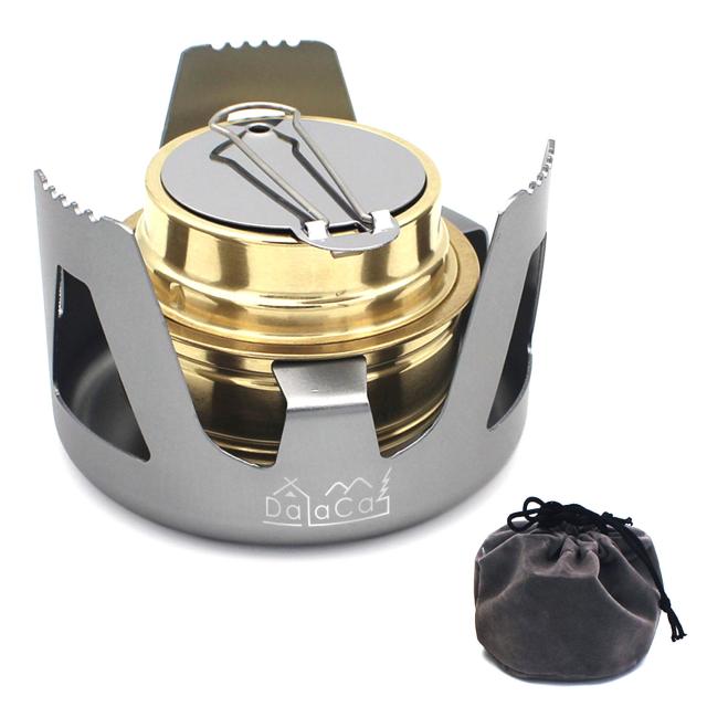 Dalaca アルコール ストーブ ウインドスクリーン 五徳 収納袋 燃料 付き ソロキャンプスタート6点 セットの通販はau Pay マーケット くじら屋