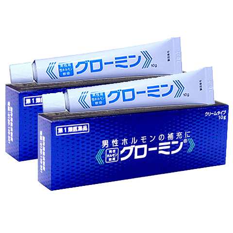 第1類医薬品 グローミン軟膏 10g 2本入 男性ホルモン精力剤 更年期