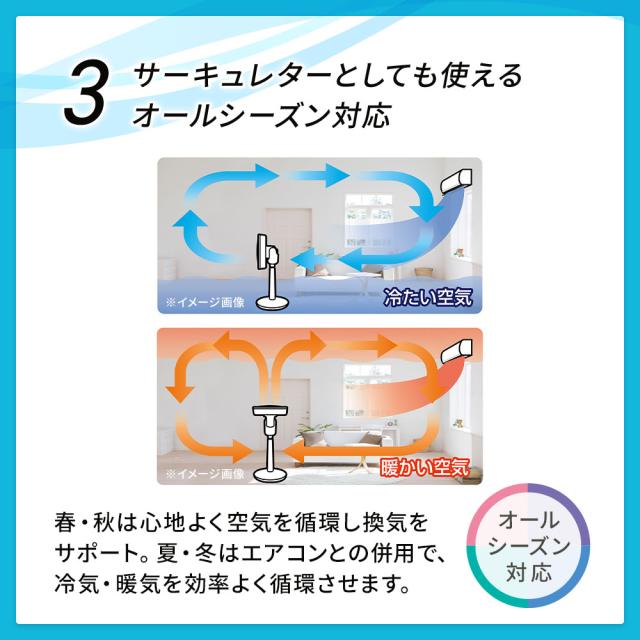 ゼンケン DCファン DC扇風機＋サーキュレーター 3Dターン デュアルモード リモコン オールシーズン