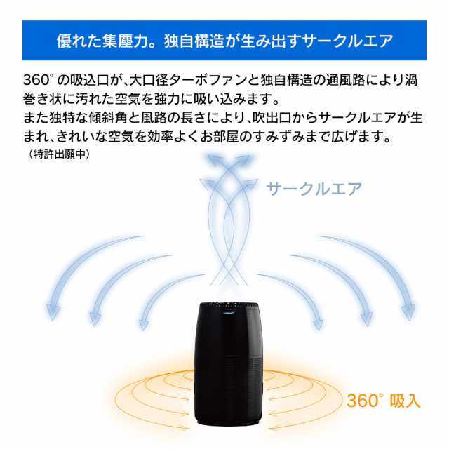 空気清浄機 プリマヴェーラ サークル PRO 適用床面積30畳 酸化チタン光触媒搭載 花粉 PM2.5 対策 日本製 脱臭 集塵  赤ちゃんやペットにも｜au PAY マーケット