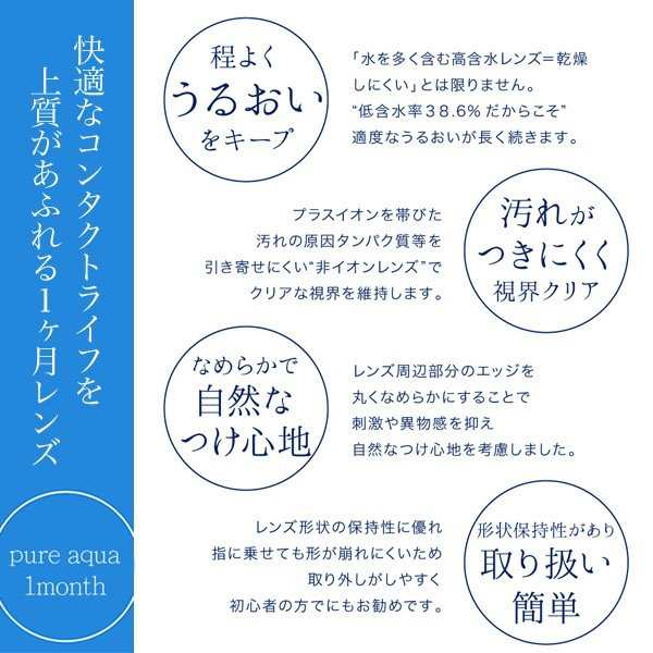 ピュアアクアワンマンス 2箱 6枚入 コンタクトレンズ ソフトレンズ ワンデーロイヤル 1ヶ月 マンスリー 1month 使い捨て 激安の通販はau  PAY マーケット - コンタクト通販「ミルーノ」