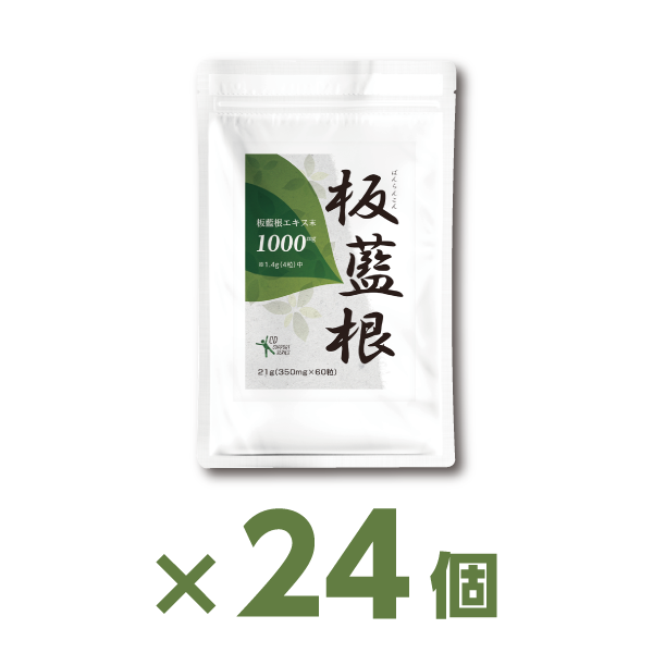 【24個】【板藍根エキス末1,000mg配合(4粒中)】『板藍根EX 60粒』｜ばんらんこん 喉・のど サプリメント【1年分】