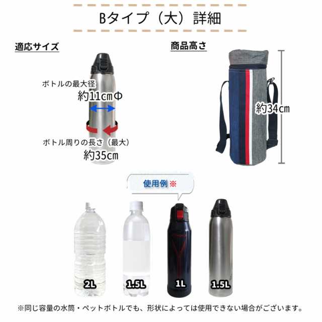 送料無料 水筒カバー 保冷 保温 ペットボトル 2L 1.5L 1L クーラー