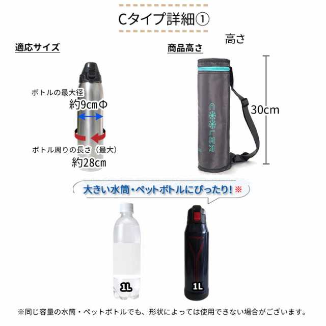 送料無料 水筒カバー 1リットル 1.5リットル ペットボトルカバー 2リットル 大きめ 保冷 防水 保温 在庫処分 訳あり 大型 ショルダー b01の通販はau  PAY マーケット - パンダファミリー