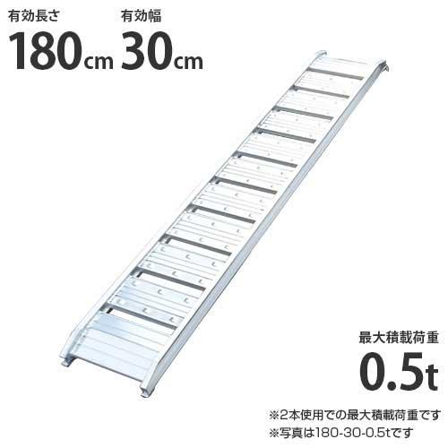 シンセイ アルミブリッジ 180-30-0.5t 1本 (荷重0.25t/全長182cm/幅30cm)の通販は 12,630円