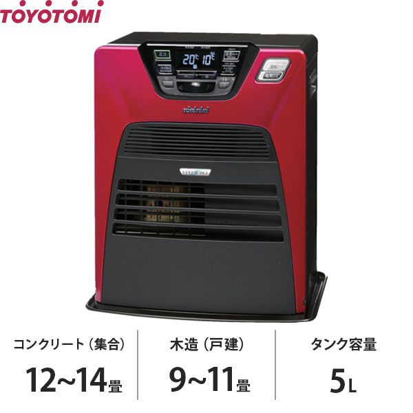トヨトミ ハイブリッドヒーター LC-SHB40N(RD) (ディープレッド/コンクリート14畳/木造11畳)