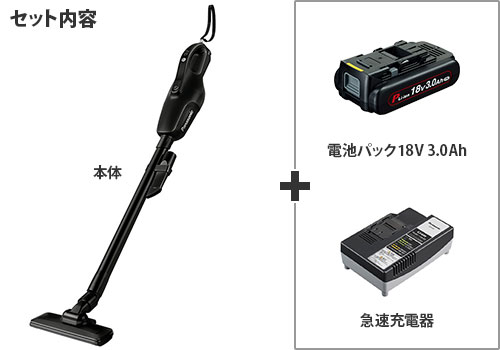 パナソニック 工事用充電クリーナー 18V 3.0Ah EZ37A3PN1G-B (黒)