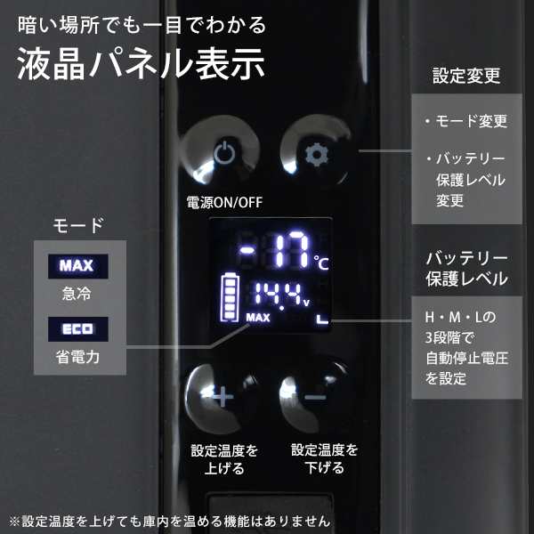 M.O.L ポータブル冷蔵庫＆冷凍庫 20L MOL-F201A (DC12V-24V＆AC100V