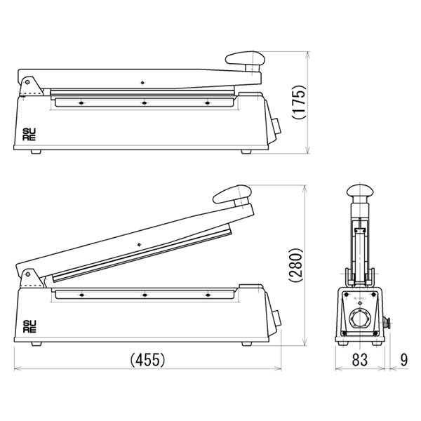 石崎電機製作所 シーラー 卓上タイプ(標準) 300mm NL-303Jの通販はau PAY マーケット ミナトワークス au PAY  マーケット－通販サイト