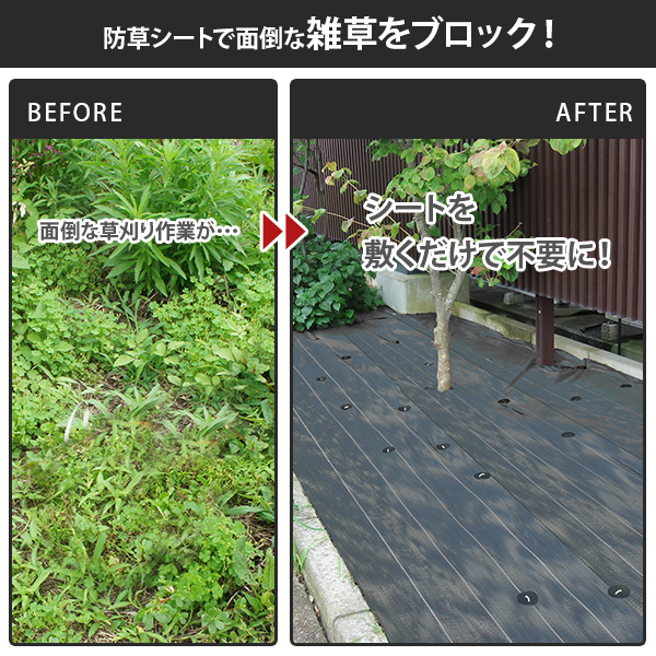 防草シート 高密度・抗菌剤入り1.0m×300m (耐久性4〜6年) 75m×4 防草シート 高密度・抗菌剤入り 1.0m×75m (耐久性4〜6年) - メルカリ
